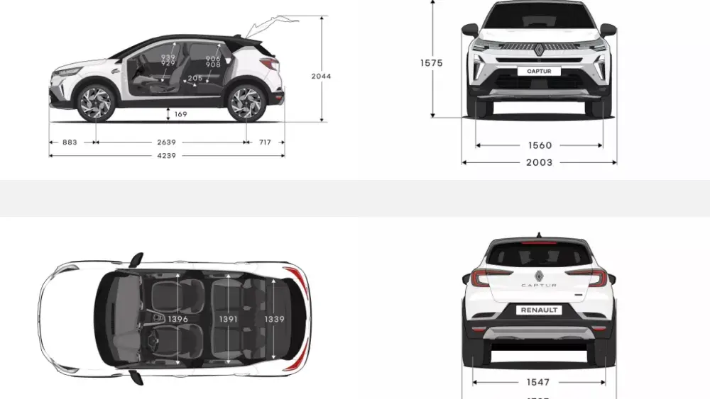 Renault Captur afmetingen 